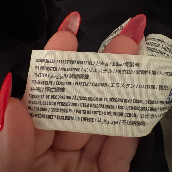 NWT Long Sleeve Black Semi Sheer Abercrombie & Fitch Blouse size Small - Picture 9 of 14